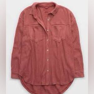 Aerie Lumberjane Waffle Button Down